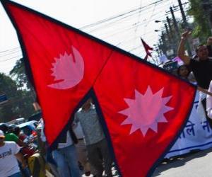 yapboz Nepal bayrağı